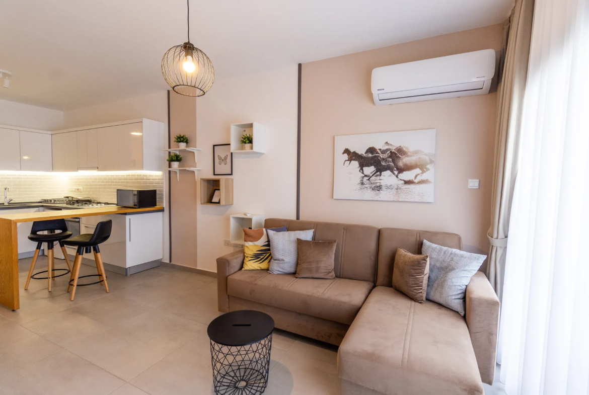 Furnished Studio Flat for Sale in Iskele Near the Beach