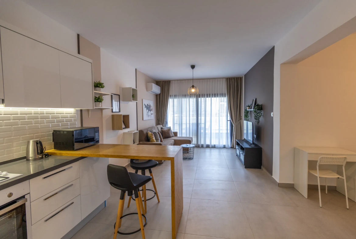 Furnished Studio Flat for Sale in Iskele Near the Beach