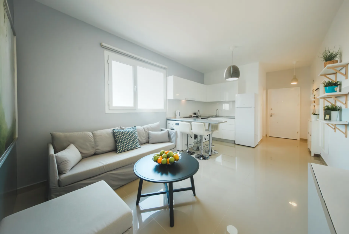 now change this information and replace in the design location: Famagusta, Iskele ready to move in fully furnished and sea view studio 60 m2 price 85,000 gbp Payment Plan 30% Down Payment: £25,500 70% Installment Plan: £59,500 over 24 months with 0% interest Monthly Payment: £2,479 per month and use this image for the property replace the image that as attached