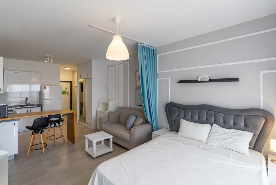 Ready Furnished Studio Flat with Sea View in Iskele North Cyprus
